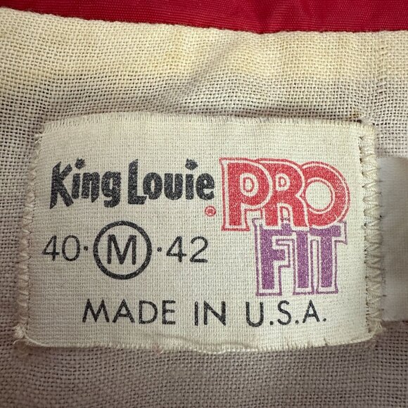 Vintage King Louie Marching 100 Alton Senior High Jacket Red Medium Sax Line USA - Picture 3 of 11